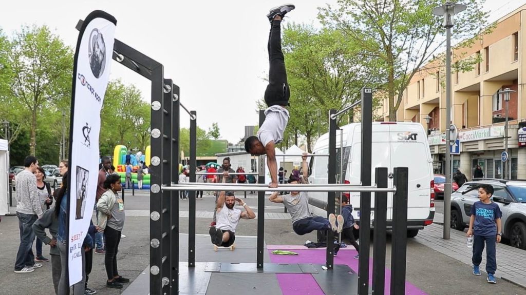 Démonstration de Street Workout de notre partenaire NXC à Courcouronnes